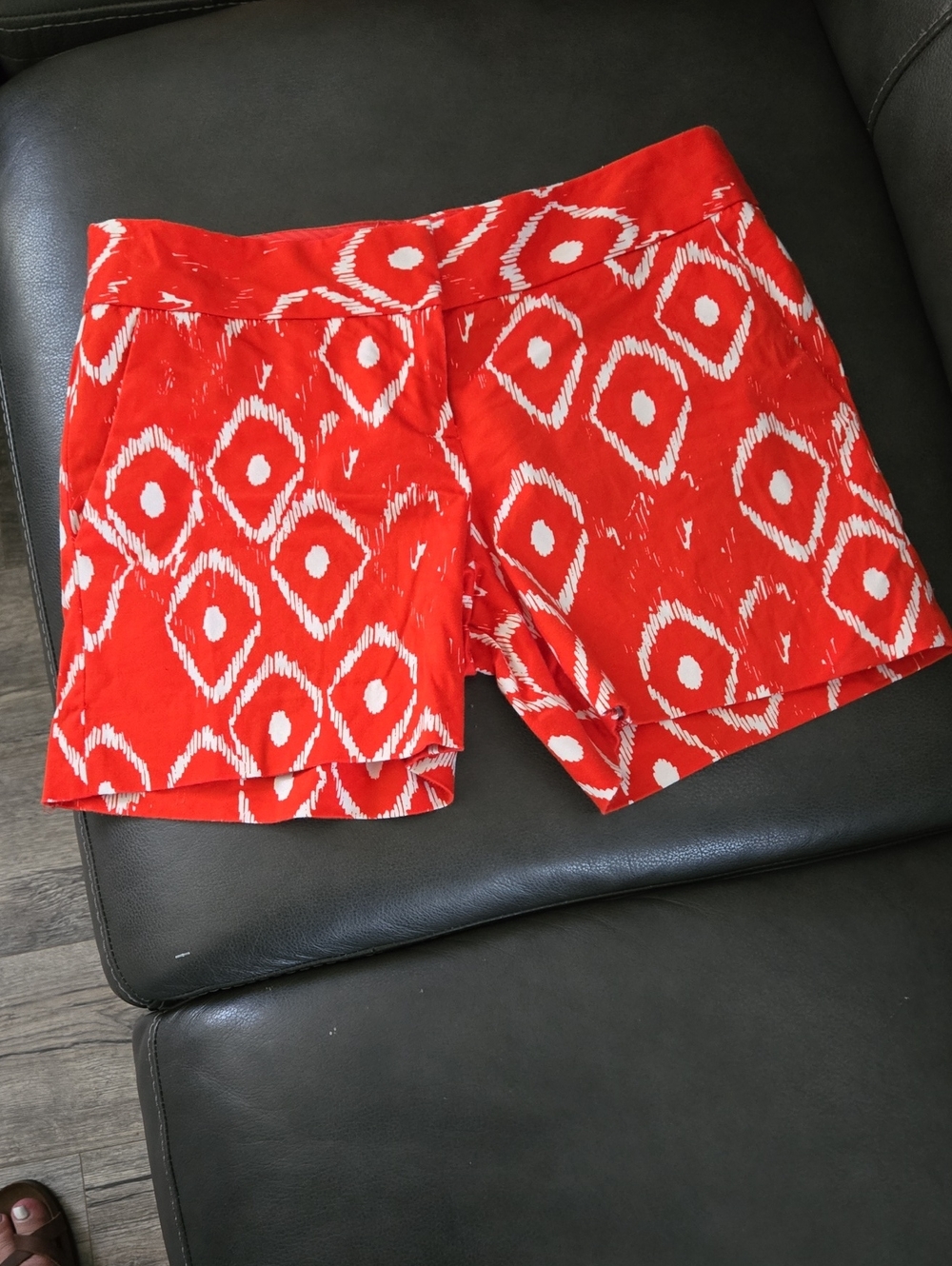 The Limited Red and White Printed  Shorts